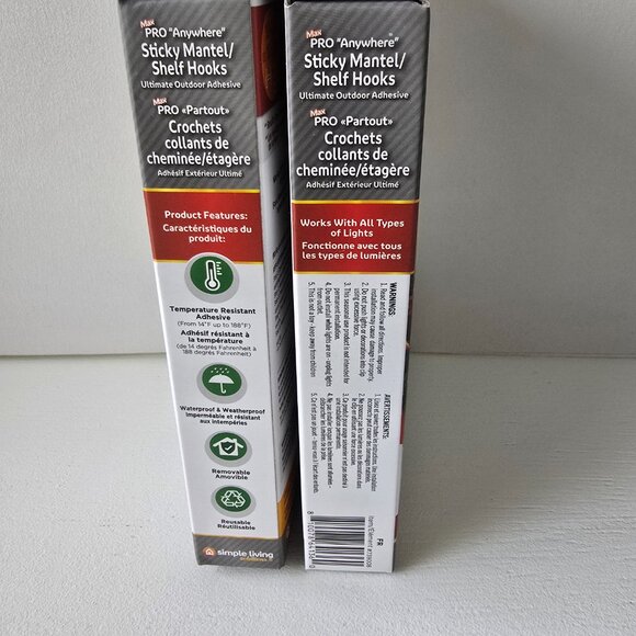 ADHESIVE hooks, clips, ties-VARIETY-10 Packages for organizing - Picture 8 of 13